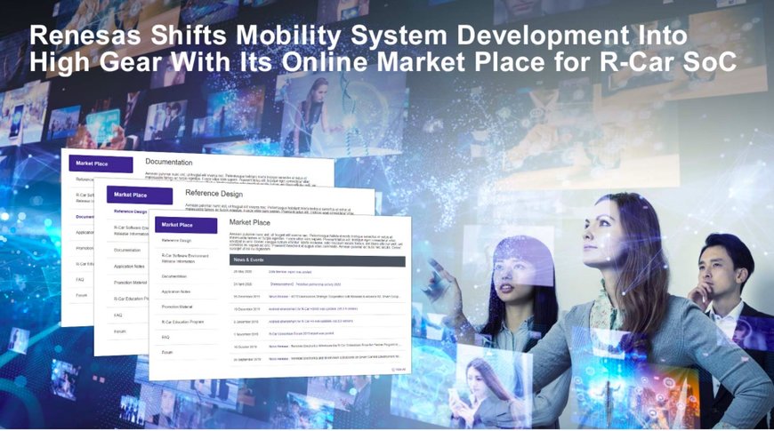 Renesas Shifts Mobility System Development Into High Gear With Its New Online Market Place for R-Car SoC